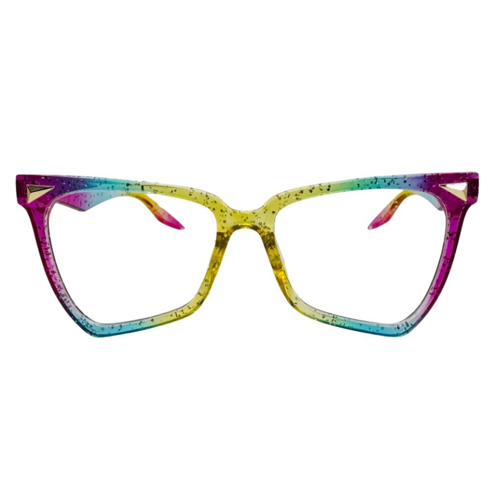 6181 | Rainbow Clear Lens Cateye Blue Light Blocking Glasses